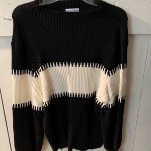 Black and white sweater